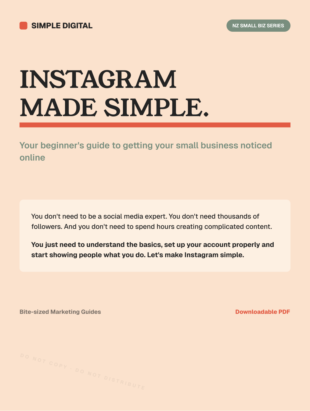 Instagram Made Simple  — page 1 preview