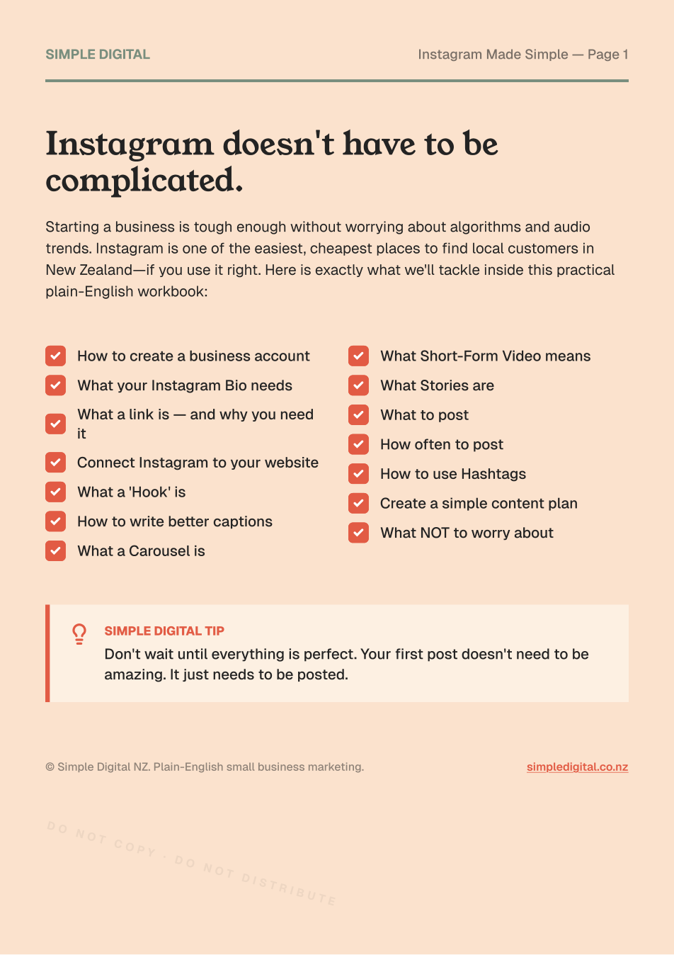 Instagram Made Simple  — page 2 preview