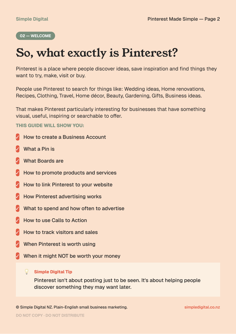 Pinterest Made Simple  — page 2 preview